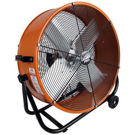 The height and width of the blower opening allows the air flow to disperse for decent coverage. . Home depot shop fan